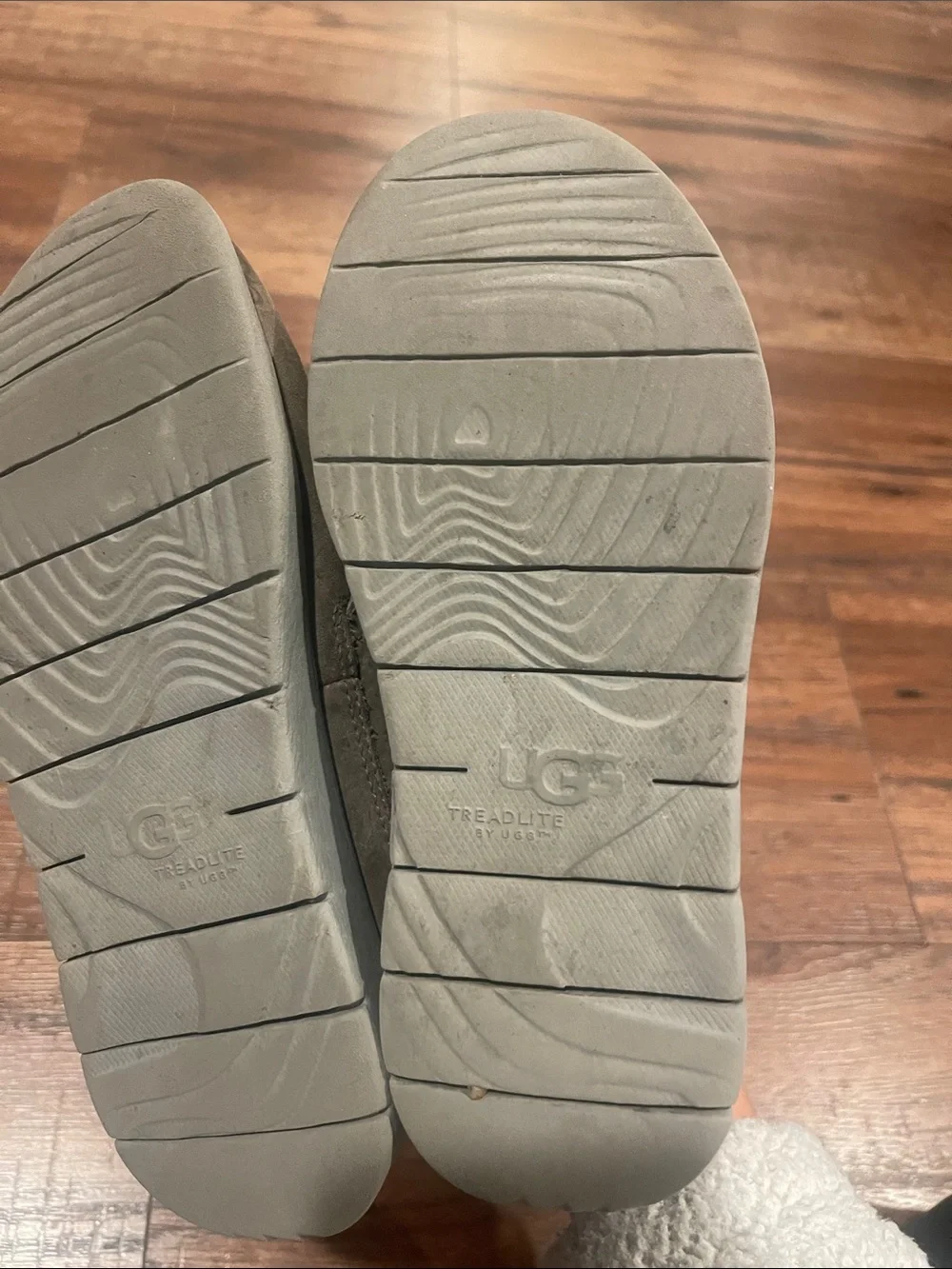 UGG Kids Grey Suede Lace-Up Ankle Boots